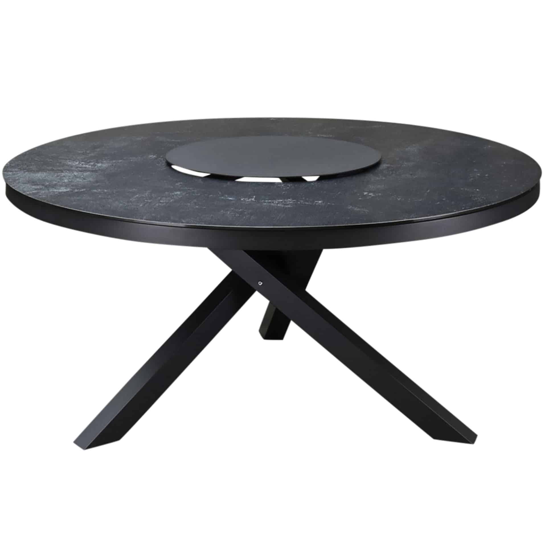 new valley dining tuintafel 150xh74 cm rond antraciet