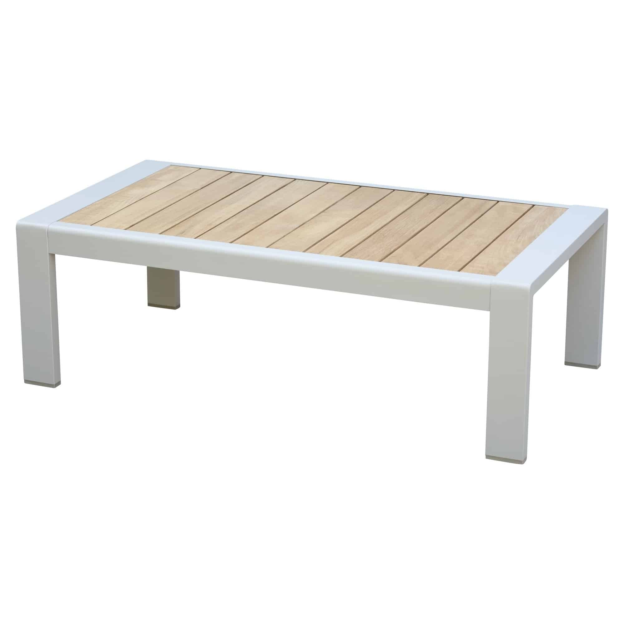 ripasso lounge tuintafel latte aluminium teakblad 116x62xh38 cm