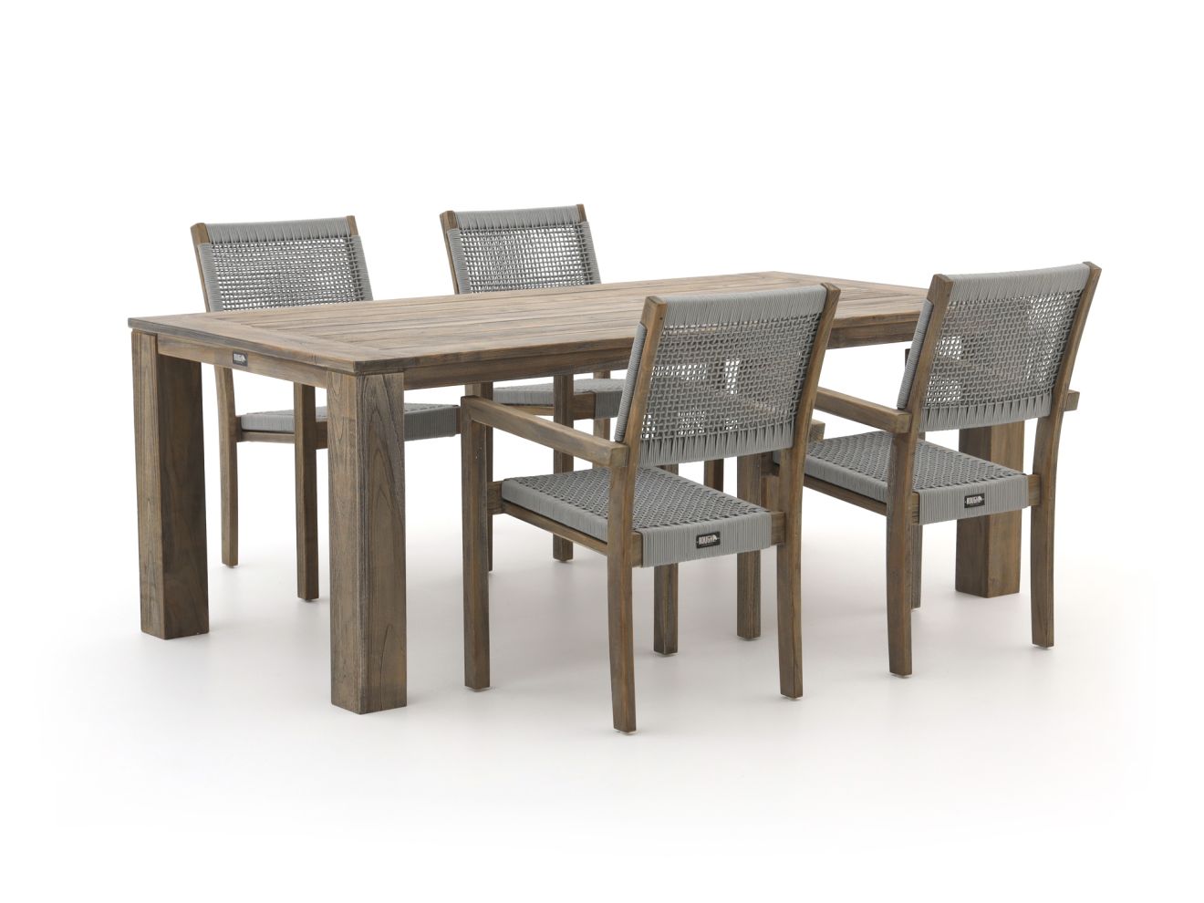 rough batang rope/rough x 200cm dining tuinset 5 delig stapelbaar laagste prijsgarantie!