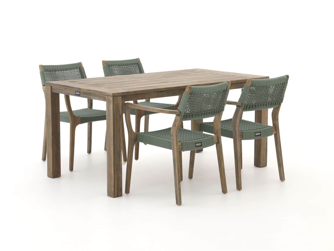 rough l rope/rough s 160cm dining tuinset 5 delig stapelbaar laagste prijsgarantie!