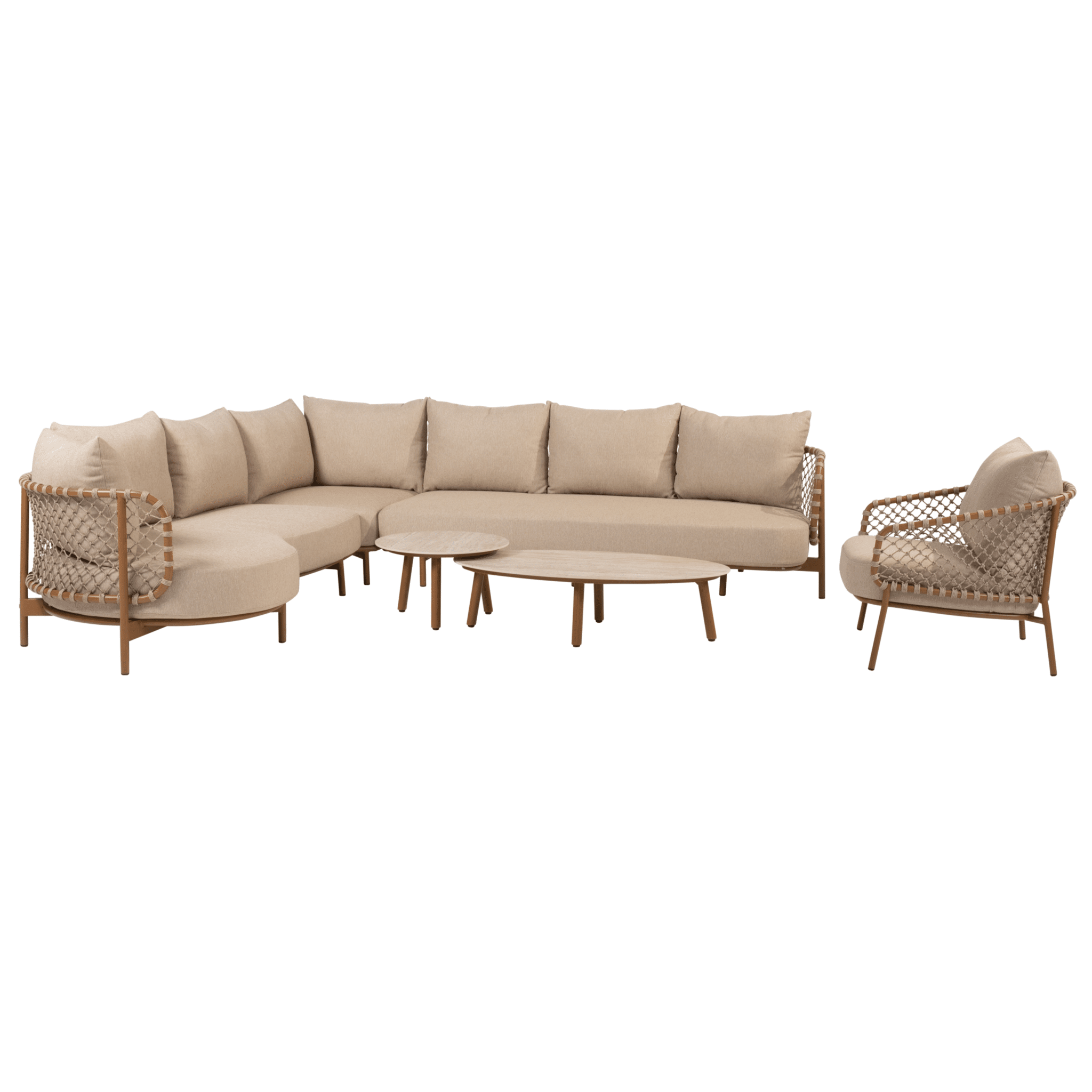 salute martinique modulaire hoek loungeset 5 delig keramiek amber 4 seasons outdoor