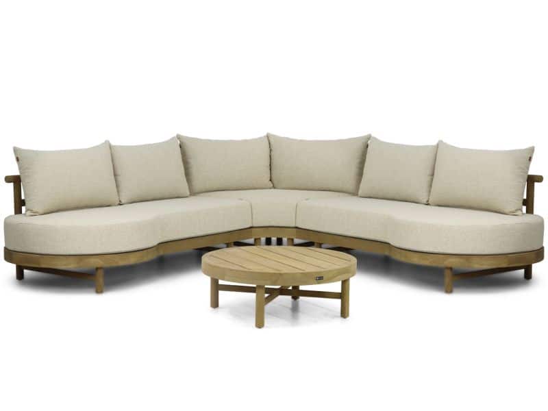Santika Kayu hoek loungeset 4-delig