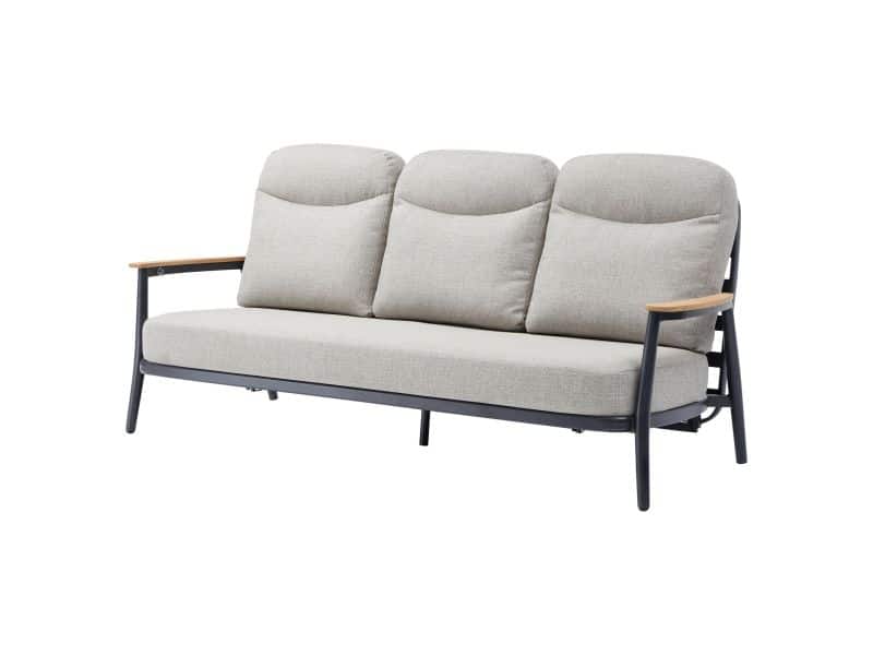 Savanna verstelbare 3-zitsbank aluminium antraciet