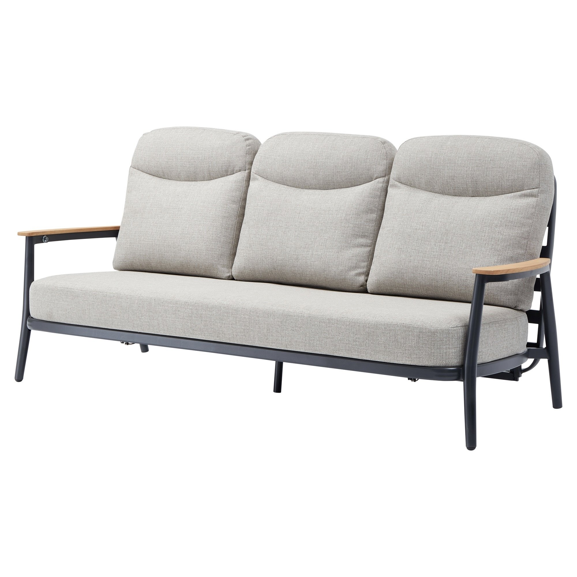 savanna verstelbare 3 zitsbank aluminium antraciet