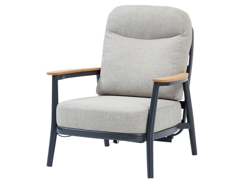 Savanna verstelbare lounge tuinstoel aluminium antraciet