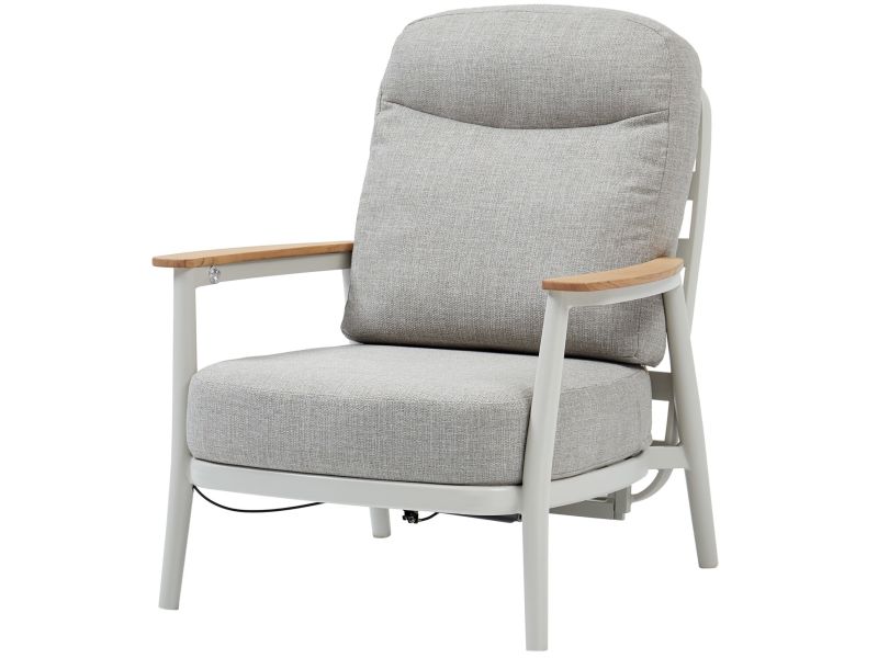 Savanna verstelbare lounge tuinstoel aluminium latte