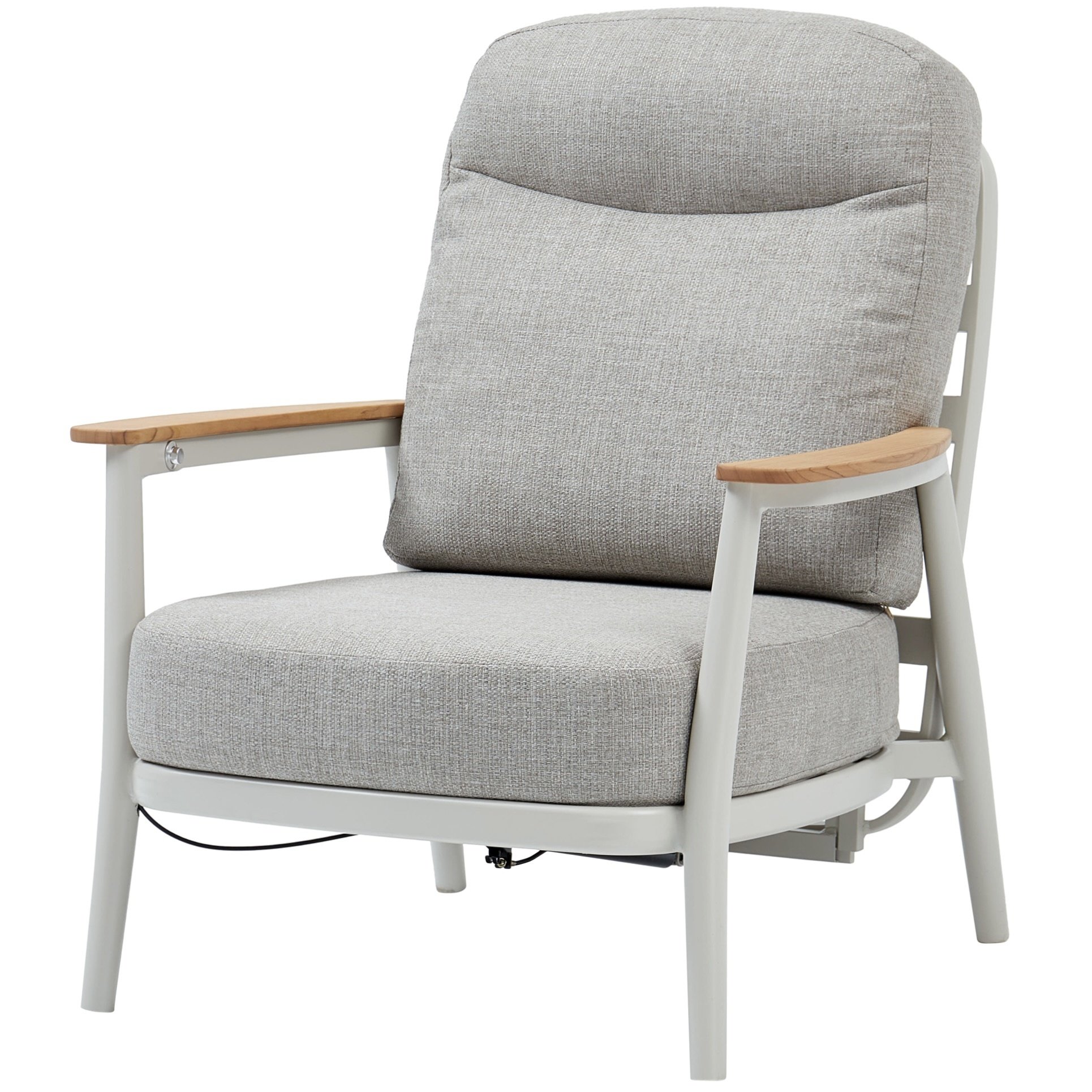 savanna verstelbare lounge tuinstoel aluminium latte