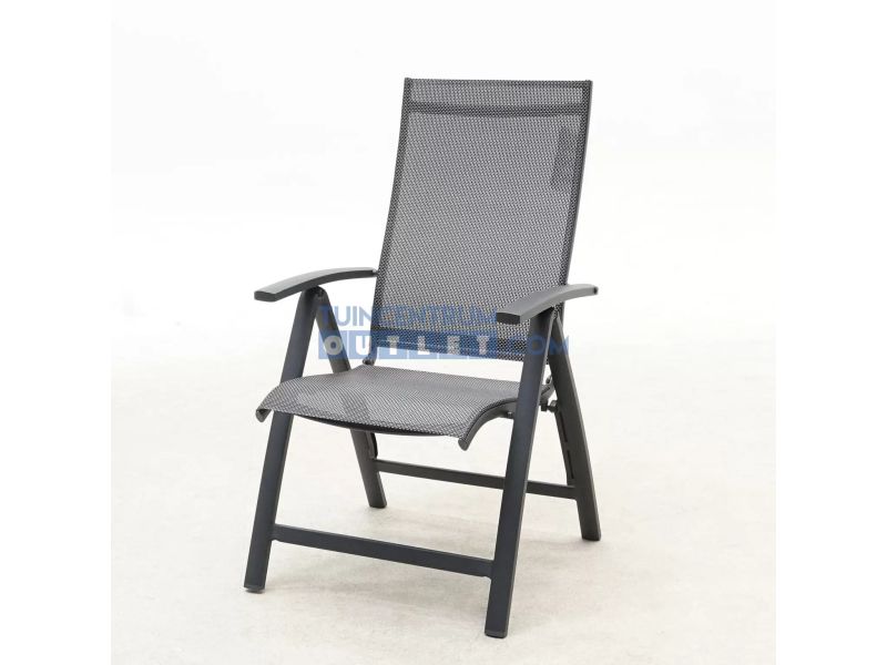 Tuinstoel Vito verstelbaar alu grijs