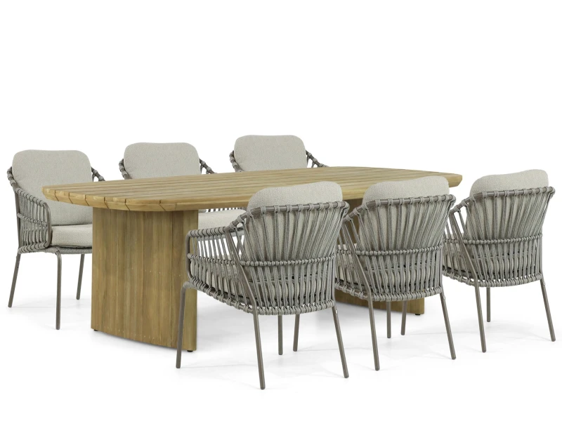 4 Seasons Outdoor Capalbio/Falcon 240 cm dining tuinset 7-delig