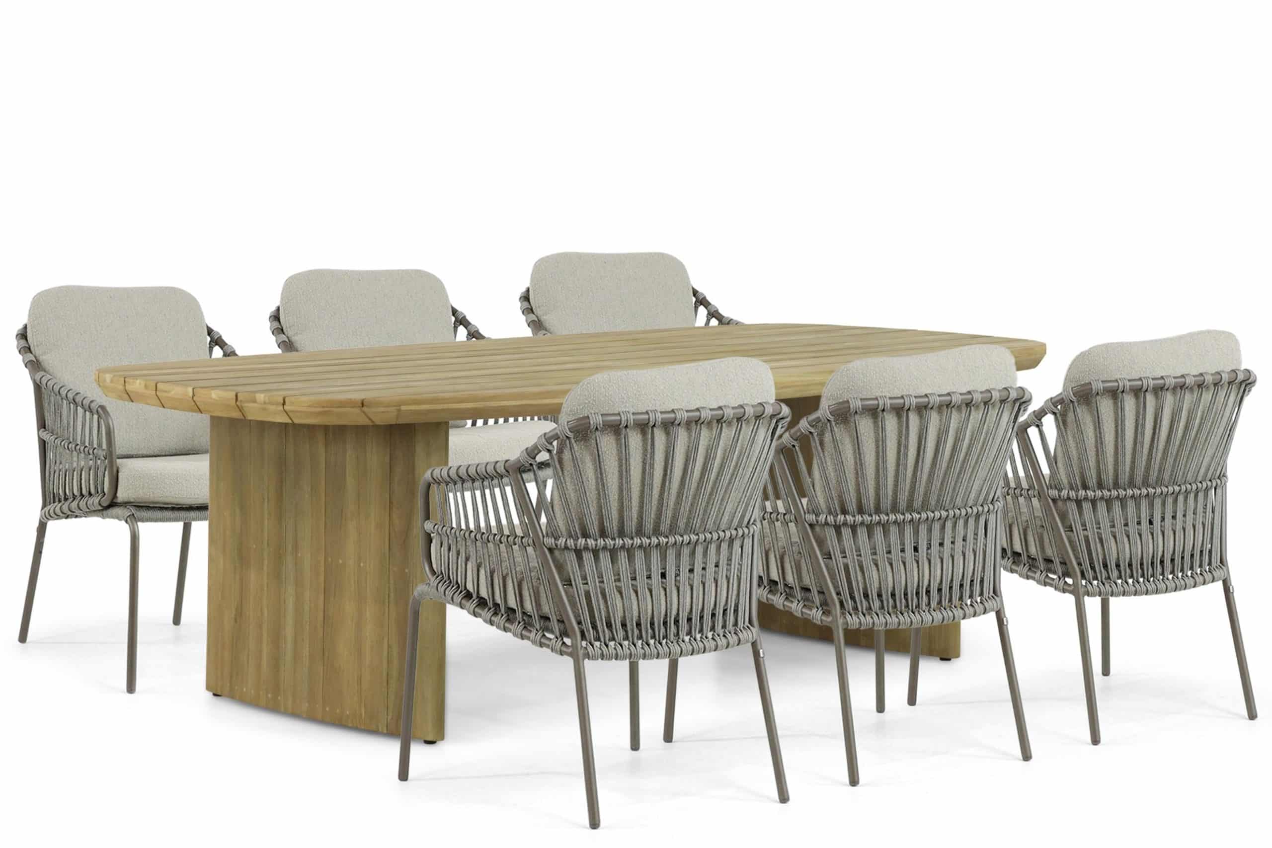 4 seasons outdoor capalbio/falcon 240 cm dining tuinset 7 delig