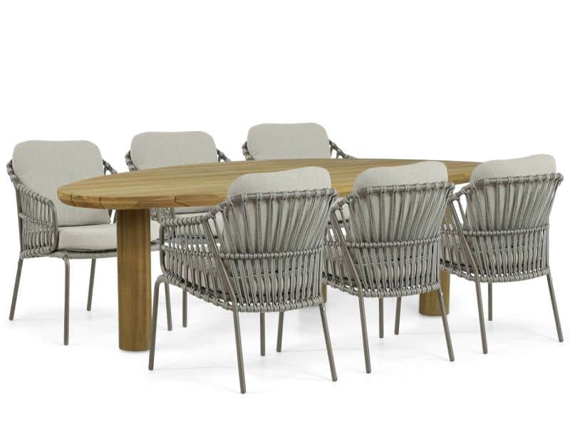 4 Seasons Outdoor Capalbio/Leafline 240 cm dining tuinset 7-delig