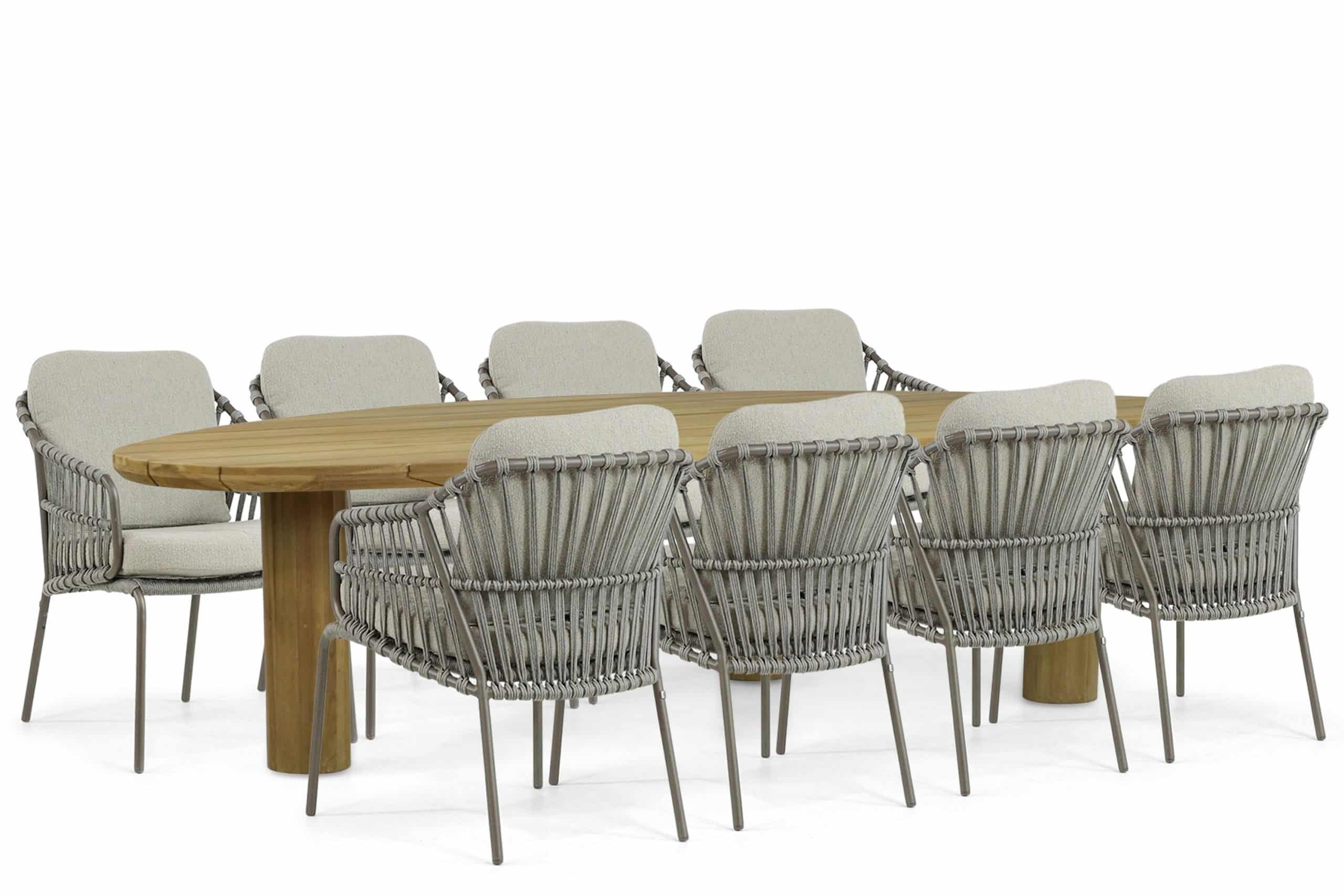 4 seasons outdoor capalbio/leafline 300 cm dining tuinset 9 delig