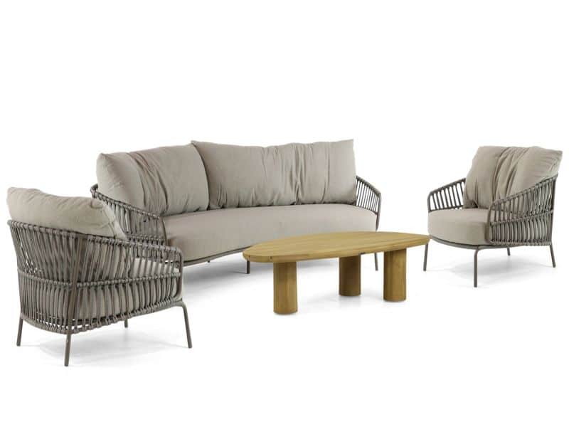 4 Seasons Outdoor Capalbio/Riah 135 cm stoel-bank loungeset 4-delig