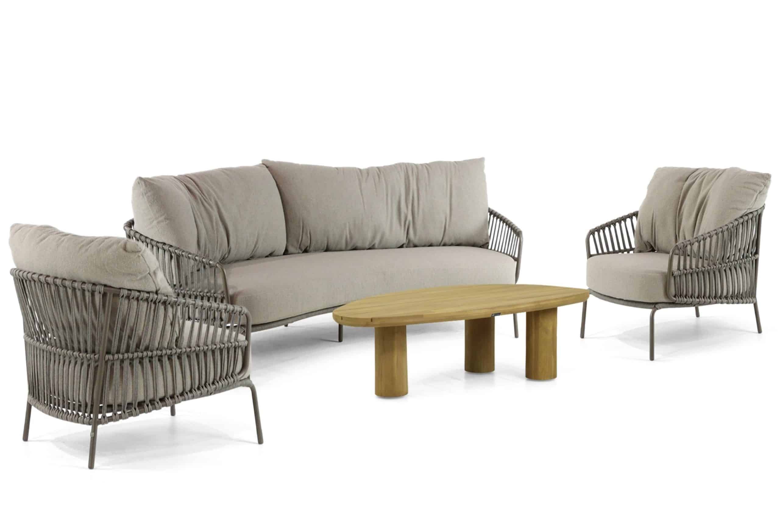 4 seasons outdoor capalbio/riah 135 cm stoel bank loungeset 4 delig