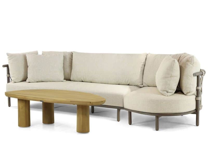 4 Seasons Outdoor Ezra/Riah 135 cm organisch loungeset 3-delig