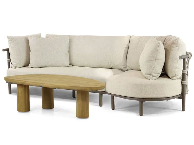 4 Seasons Outdoor Ezra/Riah 135 cm organisch loungeset 3-delig