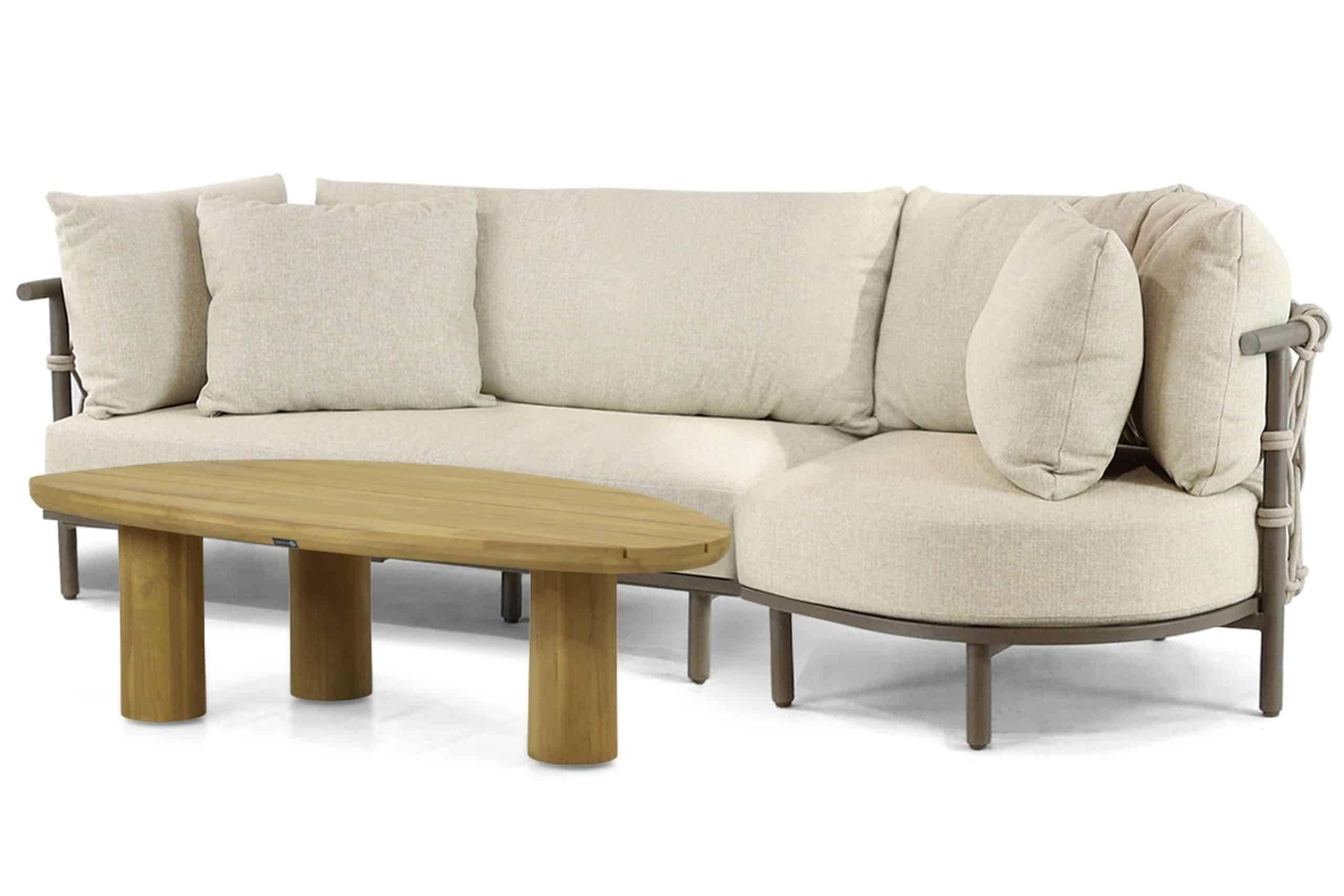 4 seasons outdoor ezra/riah 135 cm organisch loungeset 3 delig