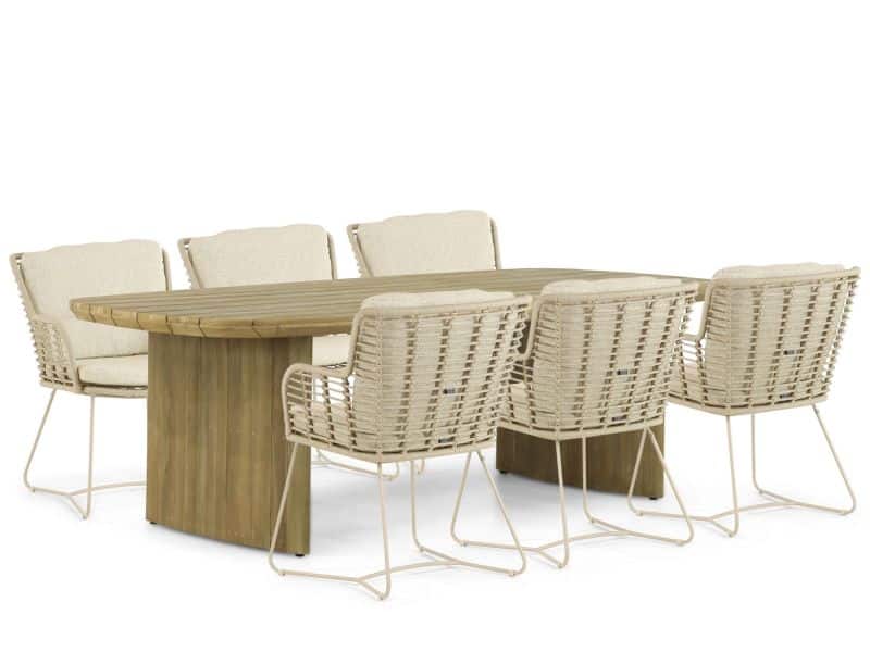 4 Seasons Outdoor Fabrice/Falcon 240 cm dining tuinset 7-delig