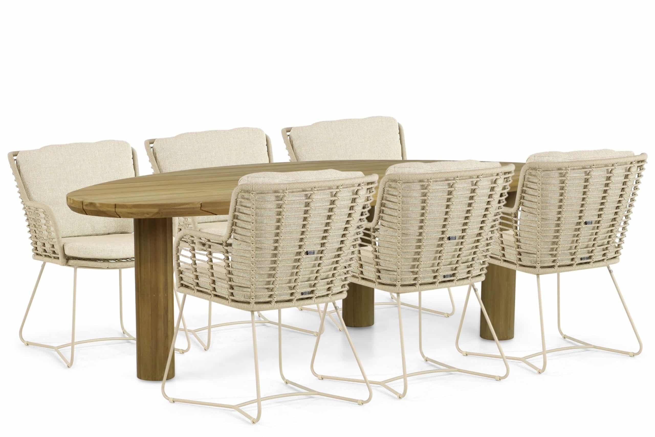 4 seasons outdoor fabrice/leafline 240 cm dining tuinset 7 delig