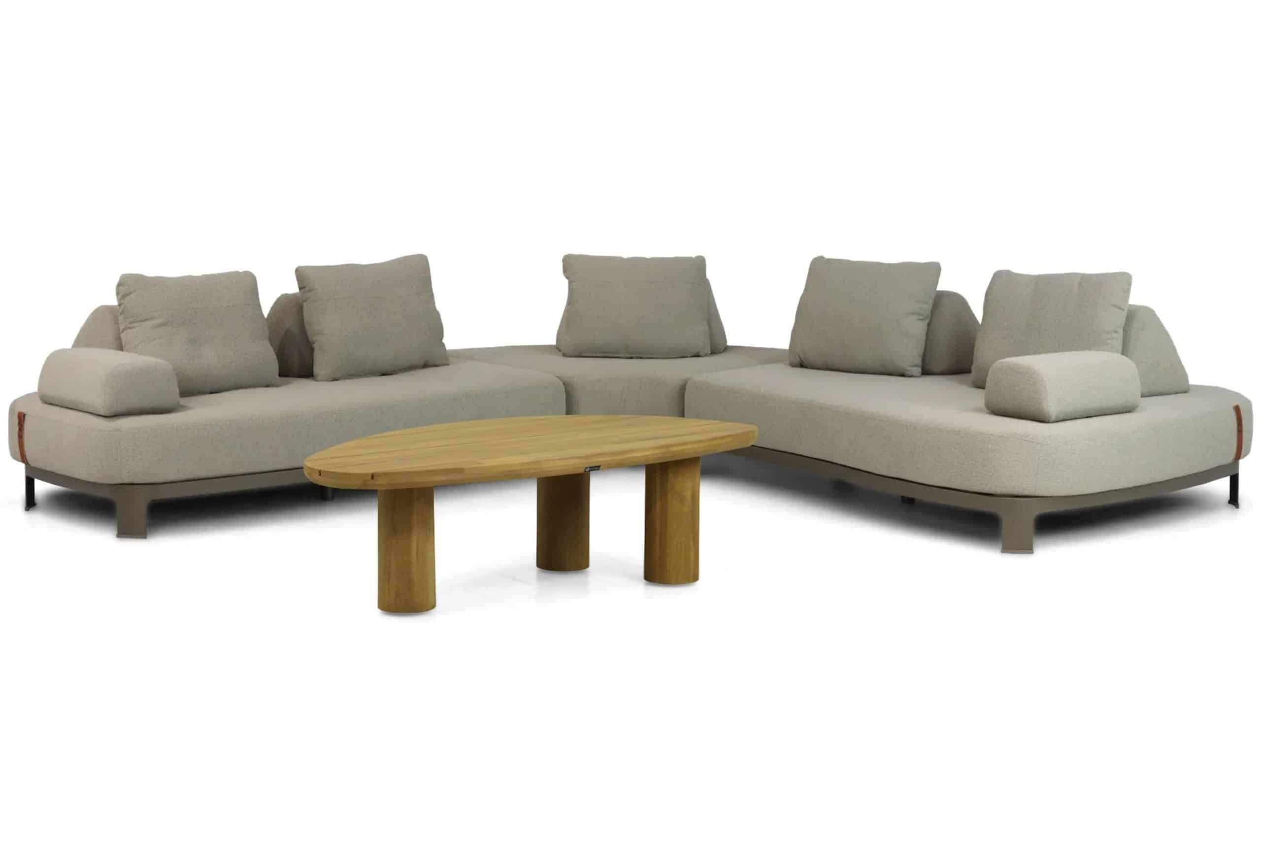 4 seasons outdoor santorini/riah 135 cm hoek loungeset 4 delig