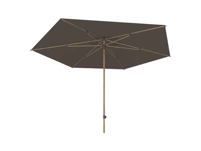 4SO Azzurro parasol 300 cm woodlook charcoal