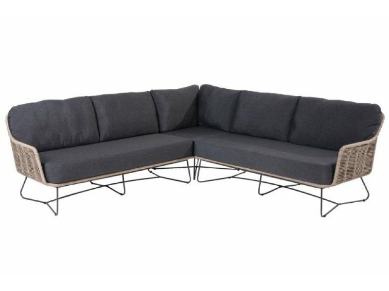 4SO Belmond hoek loungeset natural zonder tafel