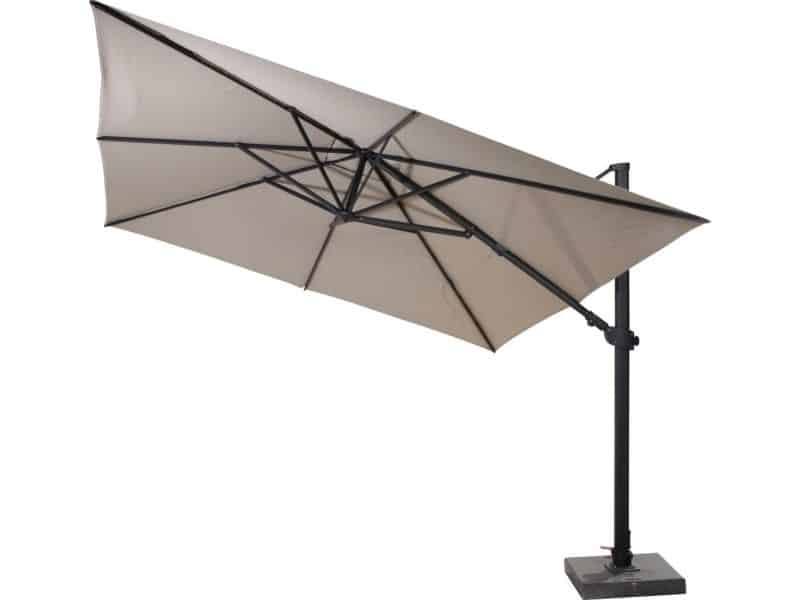 4SO Siesta premium zweefparasol 3x3 charcoal