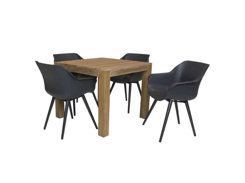 Alberto teak tafel met tuinstoel Sophie Studio