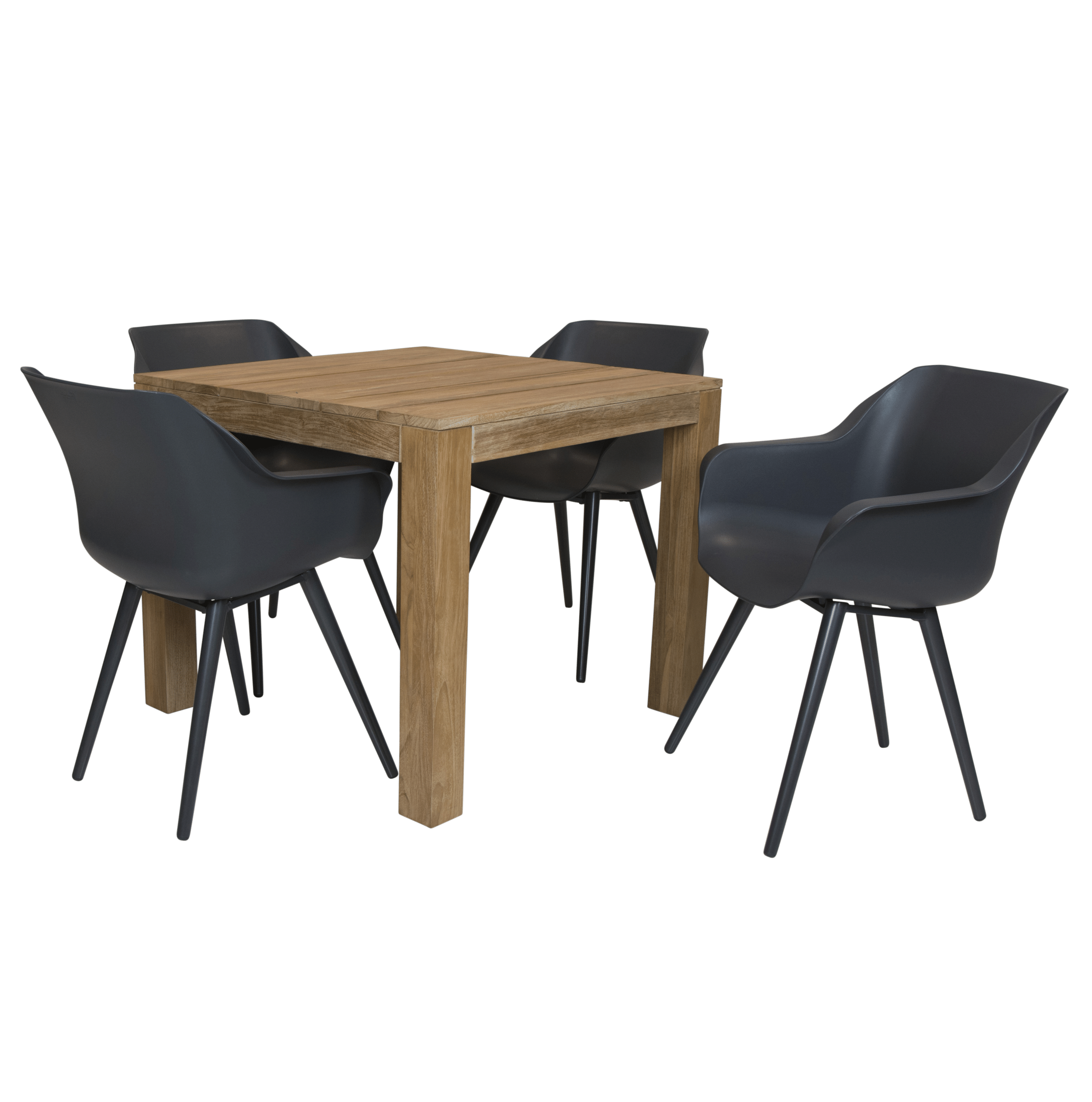 alberto teak tafel met tuinstoel sophie studio