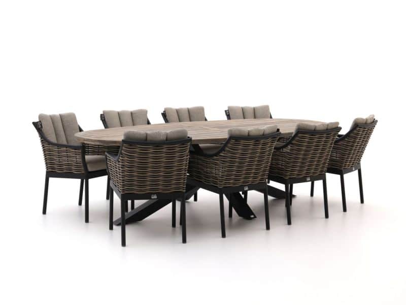 Apple Bee Milou/ROUGH-Y Ellips 280cm dining tuinset 9-delig - Laagste prijsgarantie!