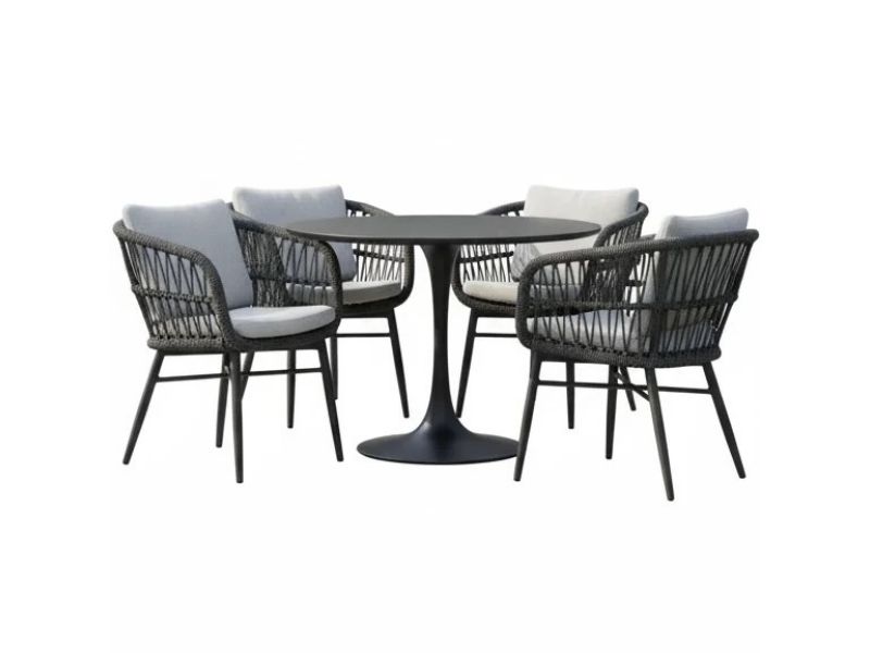 Arezzo Flair dining tuinset 5-delig antraciet 120xH75cm