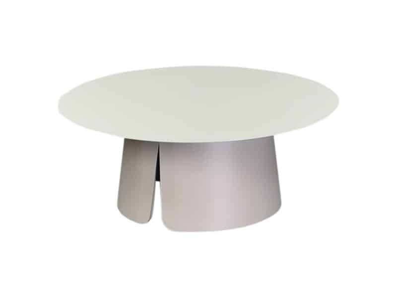 Barolo bijzettafel 70cm rond H36cm aluminium latte