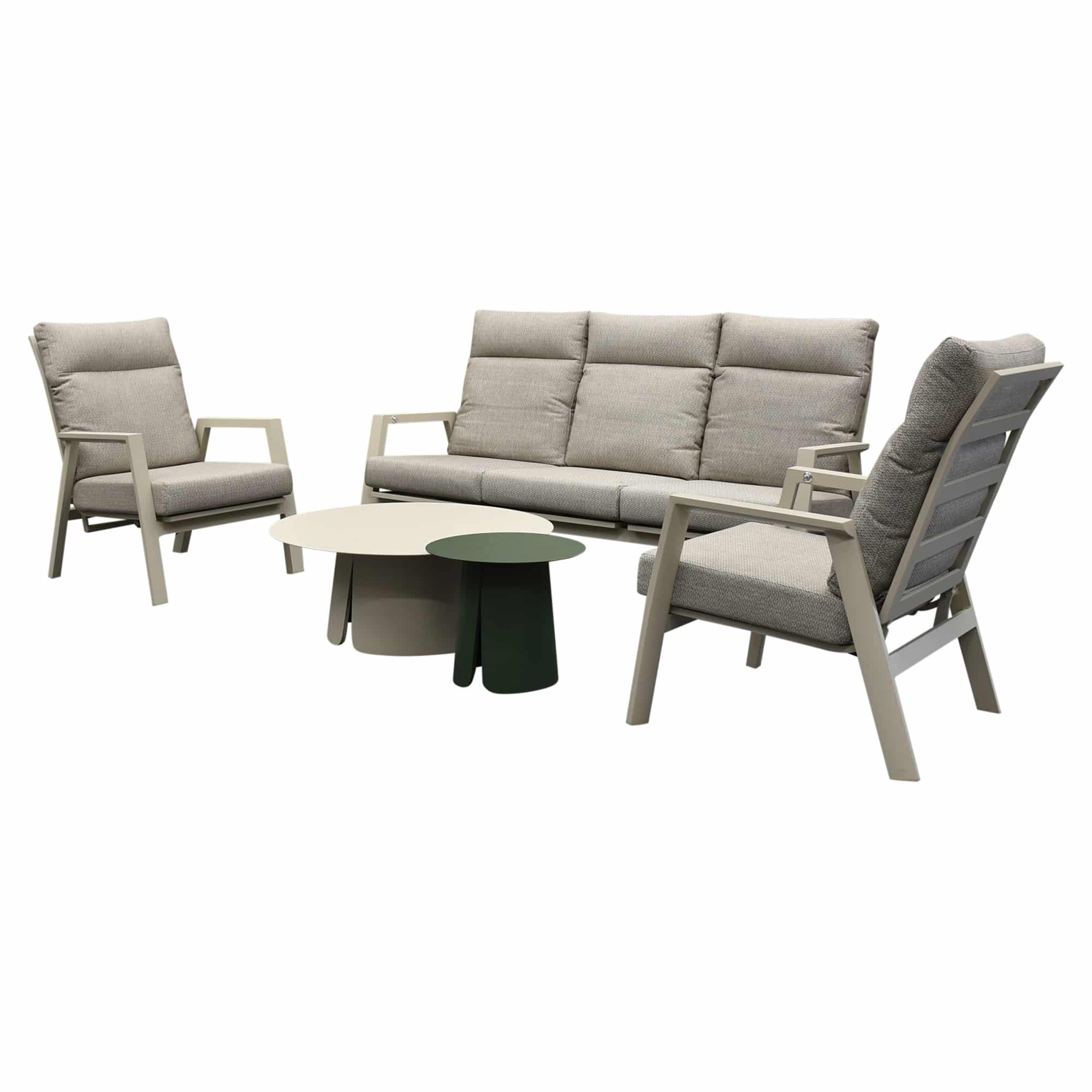 barolo stoel bank loungeset 5 delig verstelbaar latte