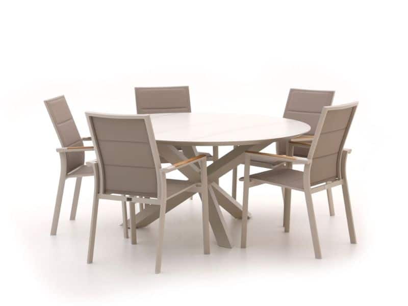 Bellagio Albinea/Lodola ø150cm dining tuinset 6-delig stapelbaar - Laagste prijsgarantie!
