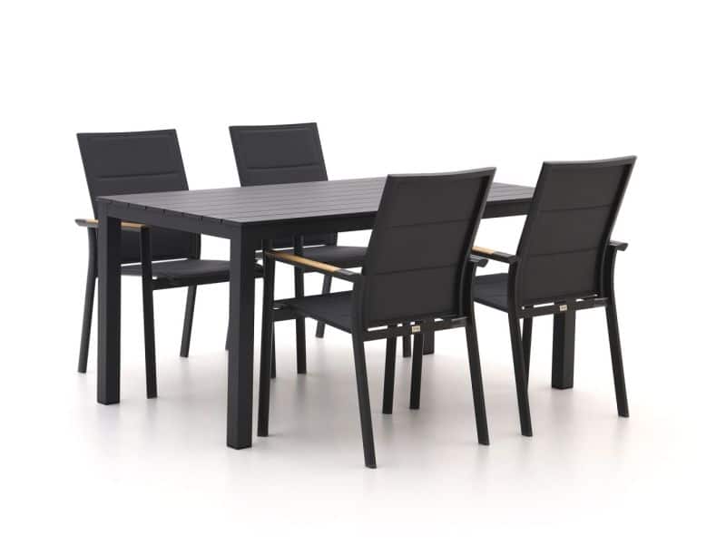 Bellagio Albinea/Menzano 160cm dining tuinset 5-delig stapelbaar - Laagste prijsgarantie!