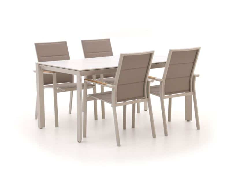 Bellagio Albinea/Sestino 160cm dining tuinset 5-delig stapelbaar - Laagste prijsgarantie!