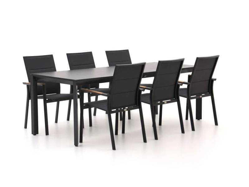 Bellagio Albinea/Sestino 220cm dining tuinset 7-delig stapelbaar - Laagste prijsgarantie!