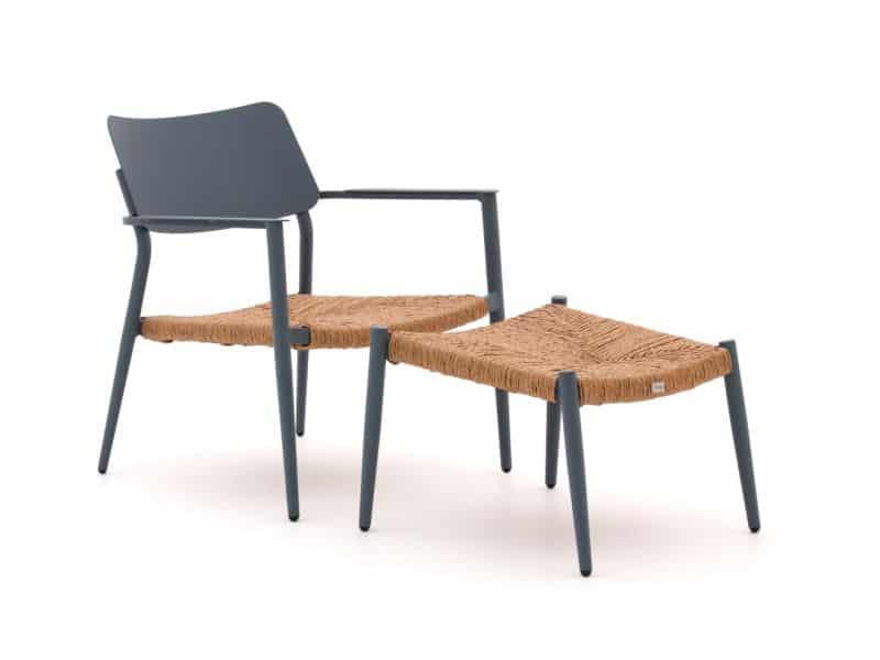 Bellagio Cino lounge tuinstoel met voetenbank stapelbaar - Laagste prijsgarantie!