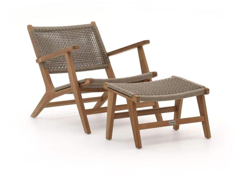 Bellagio Elcito lounge tuinstoel met voetenbank - Laagste prijsgarantie!