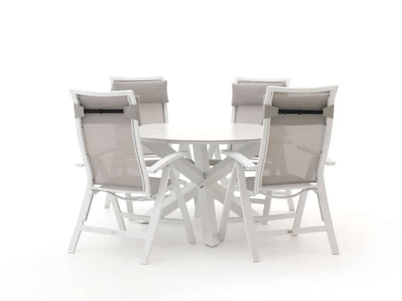 Bellagio Lugo/Lodola ø 130cm dining tuinset 5-delig verstelbaar - Laagste prijsgarantie!