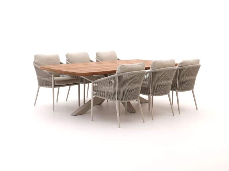 Bellagio Mineo/Induno Deens Ovaal 240cm dining tuinset 7-delig - Laagste prijsgarantie!