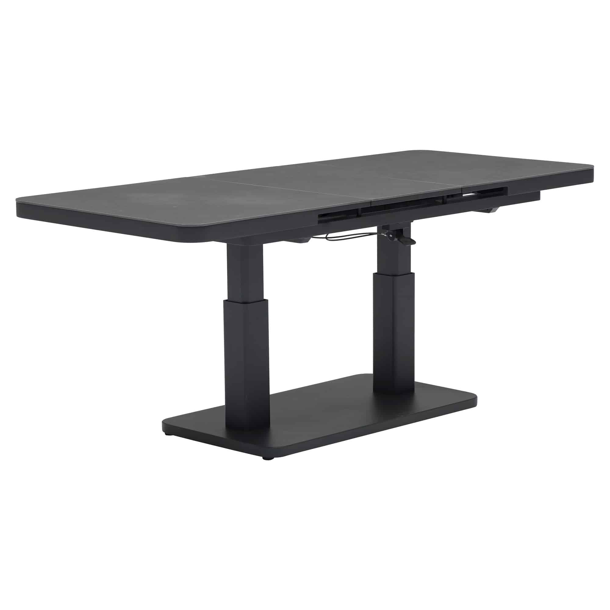 caribbean uitschuifbare en in hoogte verstelbare tafel 140 180x80x53 75 cm sintered stone