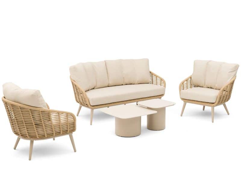 Coco Vinci/Ronda alu stoel-bank loungeset 5-delig