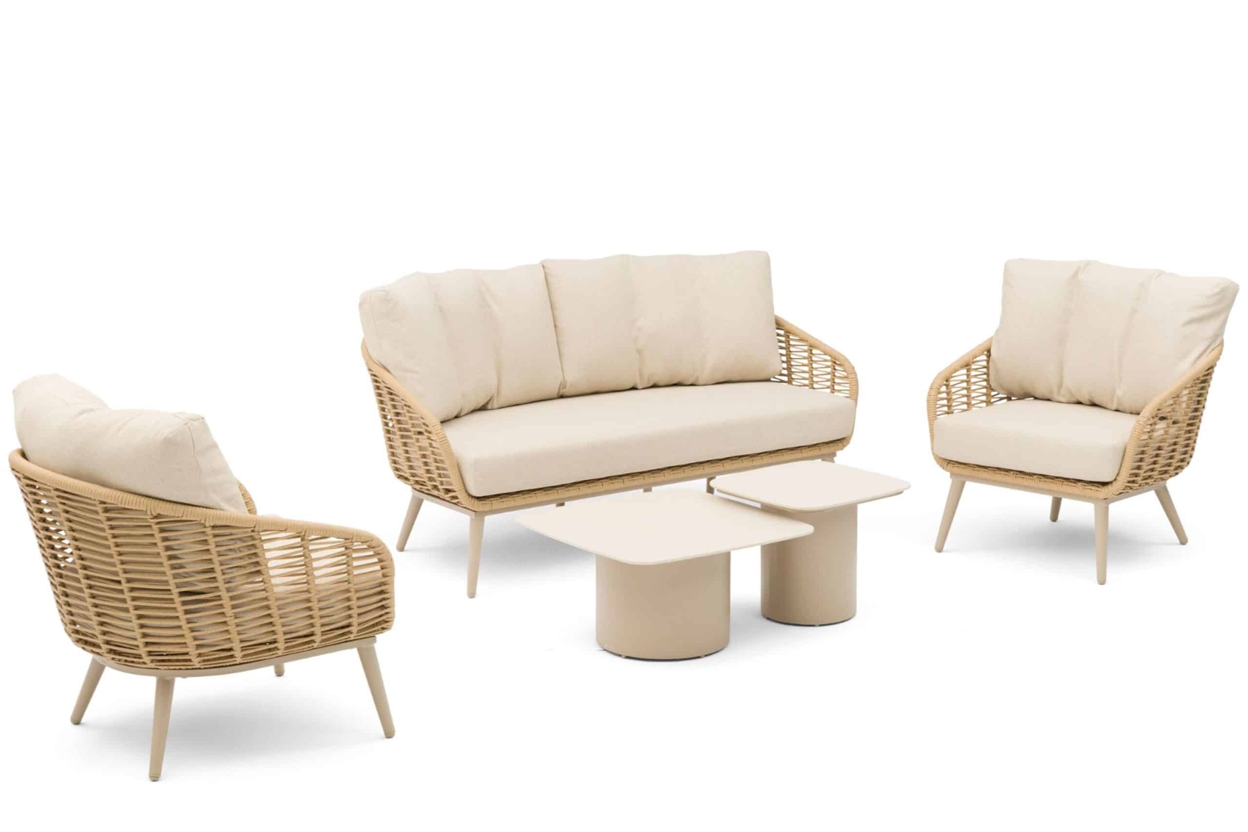 coco vinci/ronda alu stoel bank loungeset 5 delig