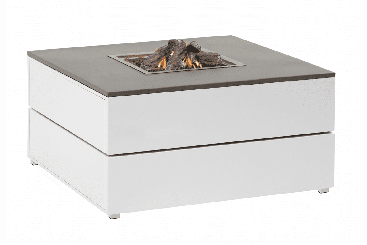 cosipure 100 white frame / grey top 100x100x50 cm numansdorp showmodel aluminium cosi fires