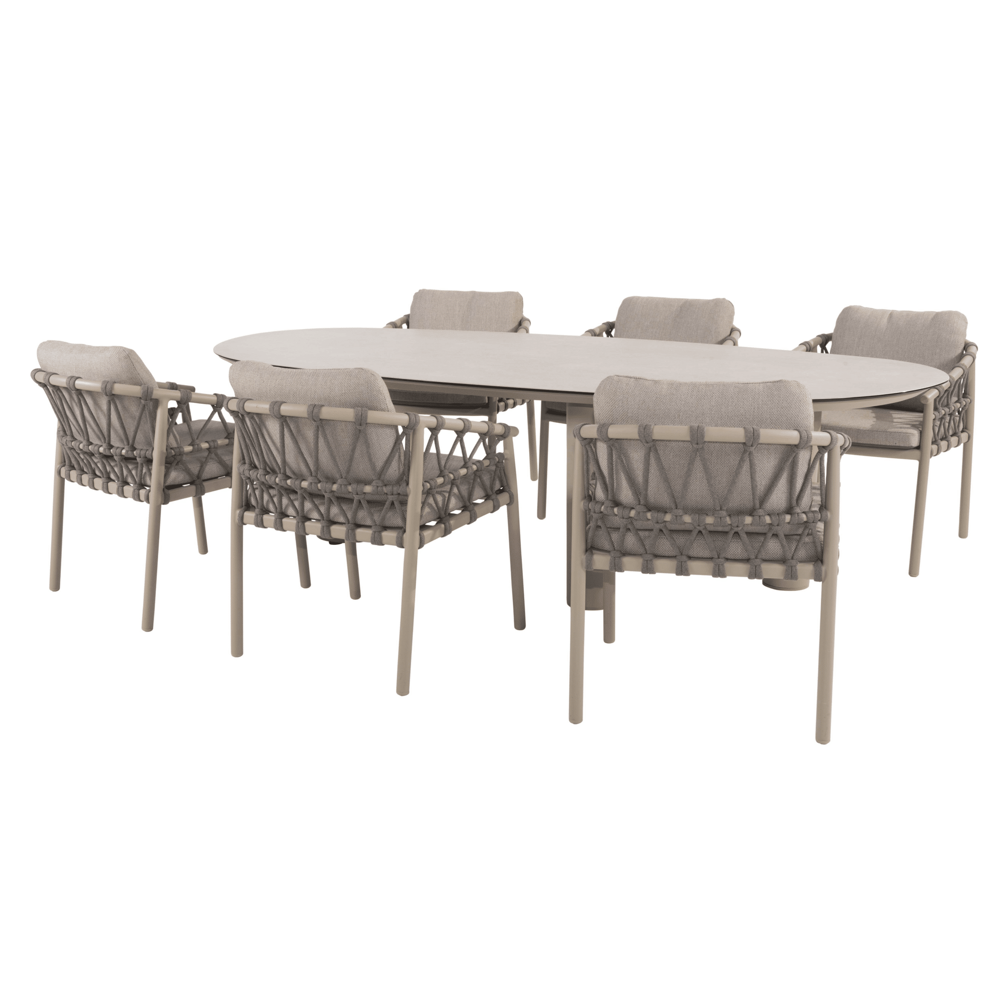 denia piacenza dining tuinset 240x105xh75 cm 7 delig keramiek latte taste 4so