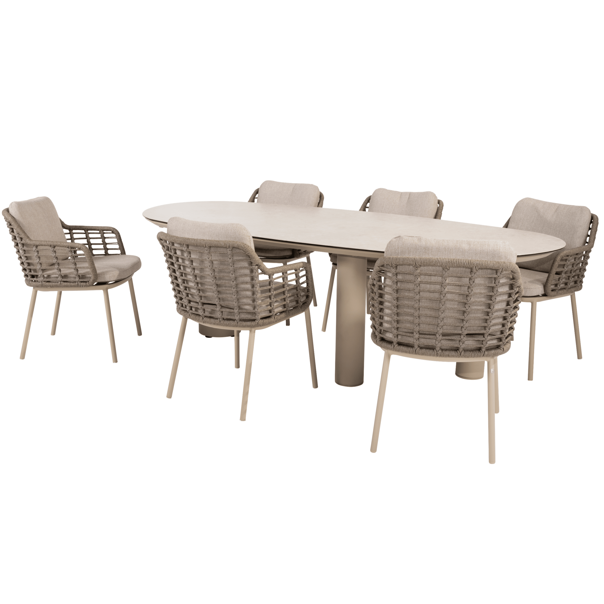 denia puglia dining tuinset 240x105xh75 cm 7 delig keramiek latte taste 4so