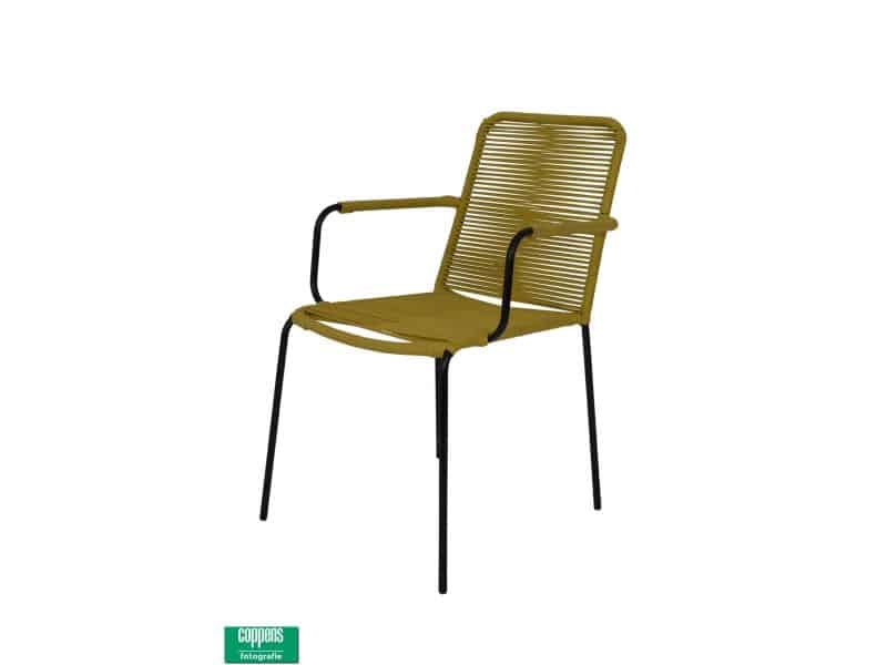 Denver dining tuinstoel stapelbaar rope Geel