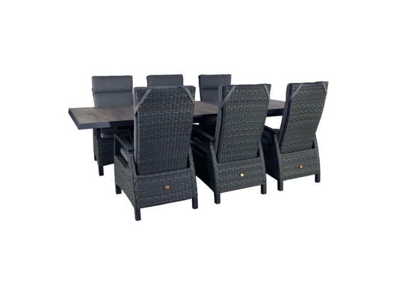 Dining set East Haven Midnight Grey 202 - 264 x 100 x 77 cm Oosterik Home - Oosterik home