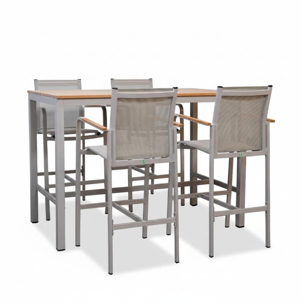 douglas barset 5 delig | aluminium | beige | 150cm